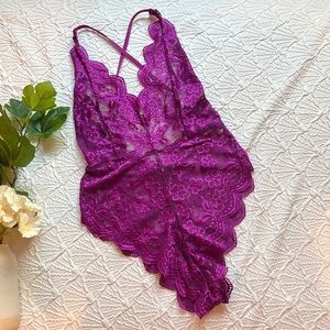Lace Bodysuit Purple